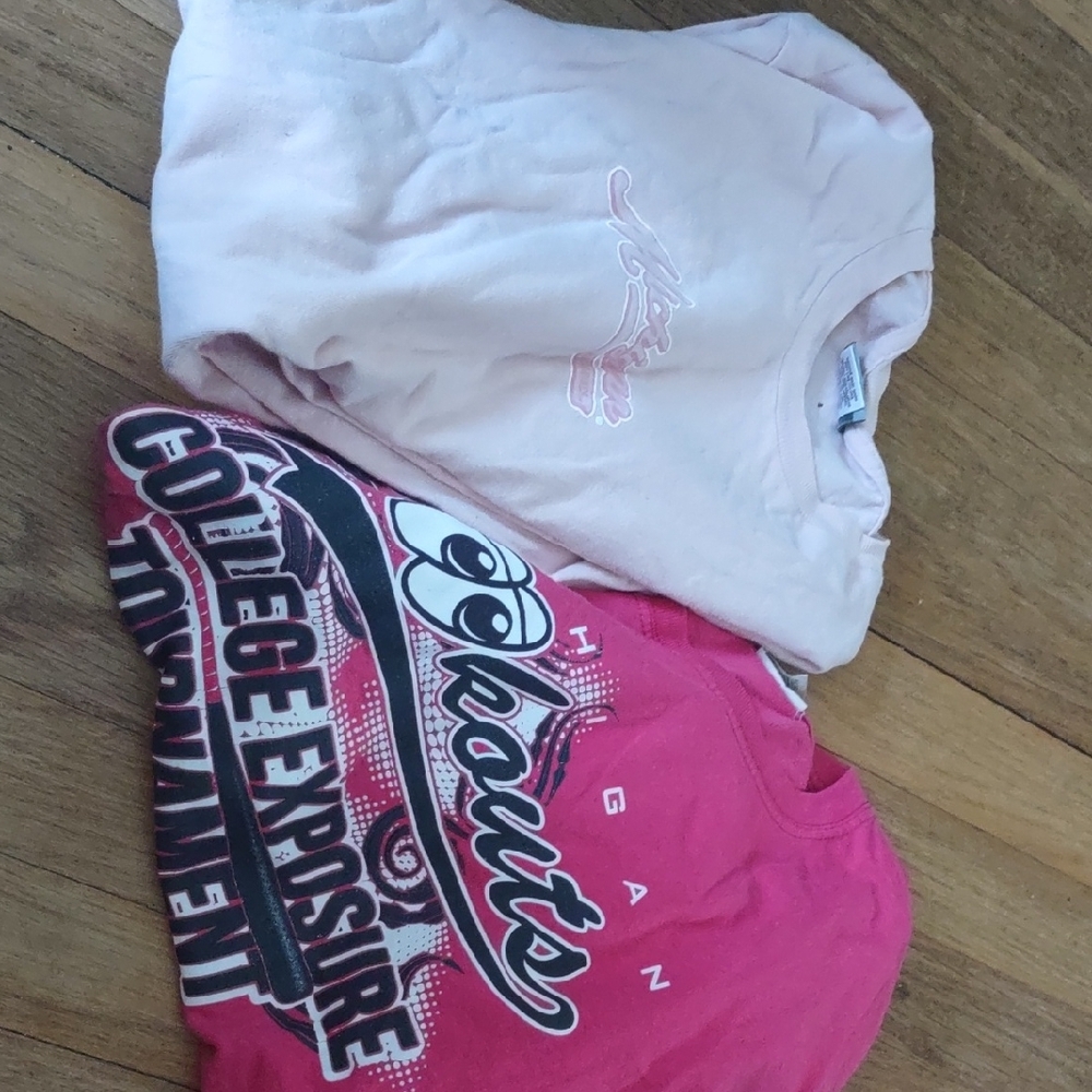 Pink Graphic Long Sleeve T-Shirts